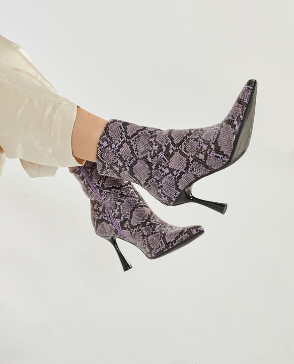 Boots pointues effet serpent lilas - Pimkie