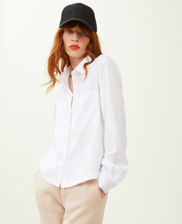Chemise fluide manches longues blanc - Pimkie