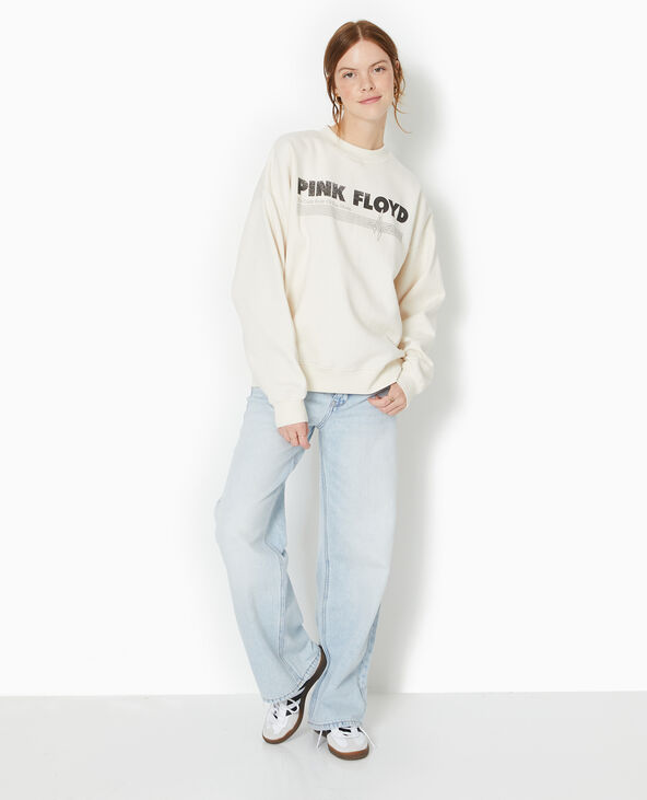 Sweat oversize PINK FLOYD écru - Pimkie