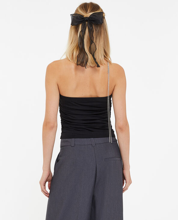 Bustier bandeau avec fronces côtés noir - Pimkie