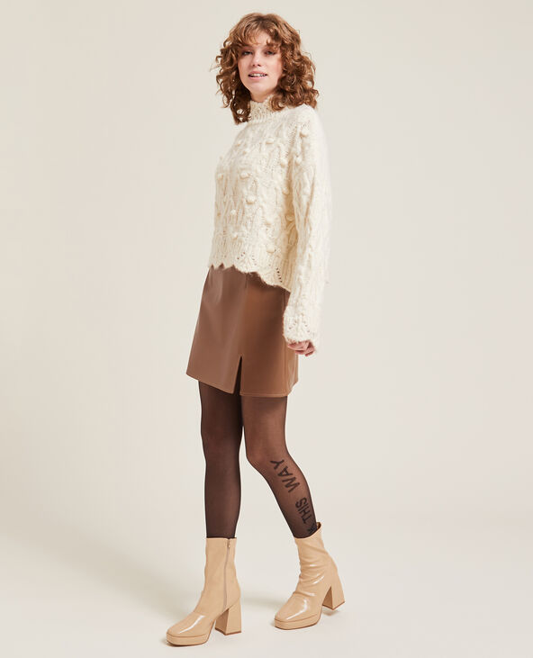 Jupe cheap cuir cognac