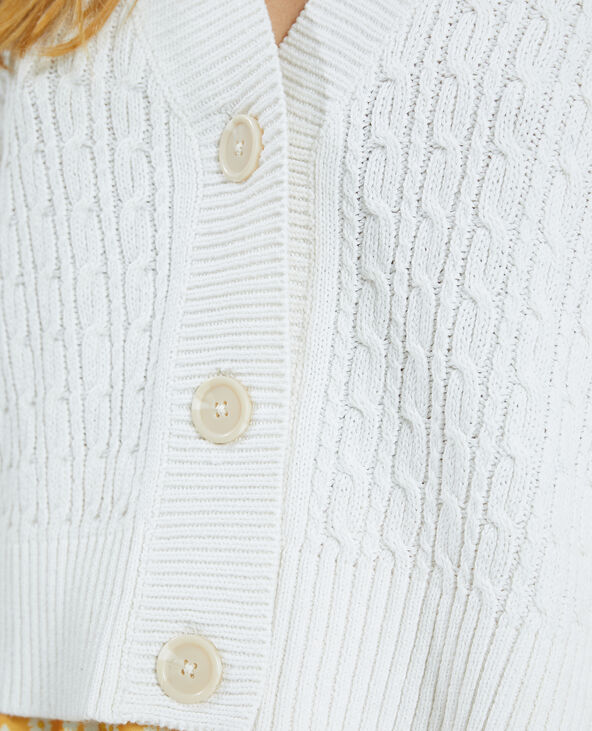 Gilet torsadé blanc - Pimkie