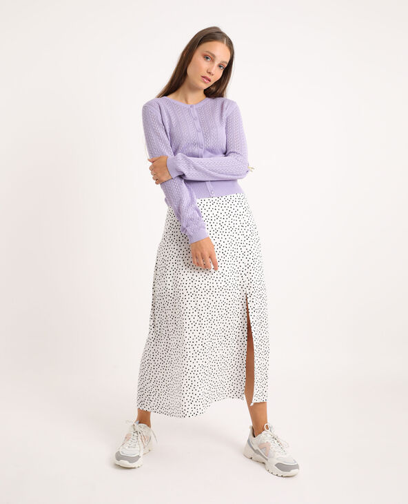 Gilet maille fantaisie lilas - Pimkie