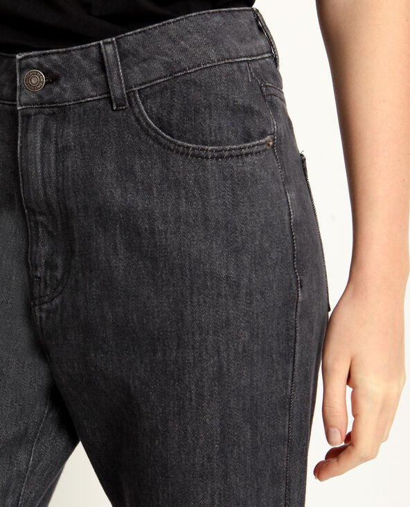 Jean taille haute gris foncé - Pimkie