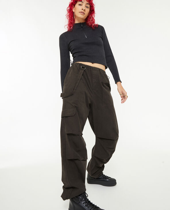 Pantalon parachute vert kaki - Pimkie