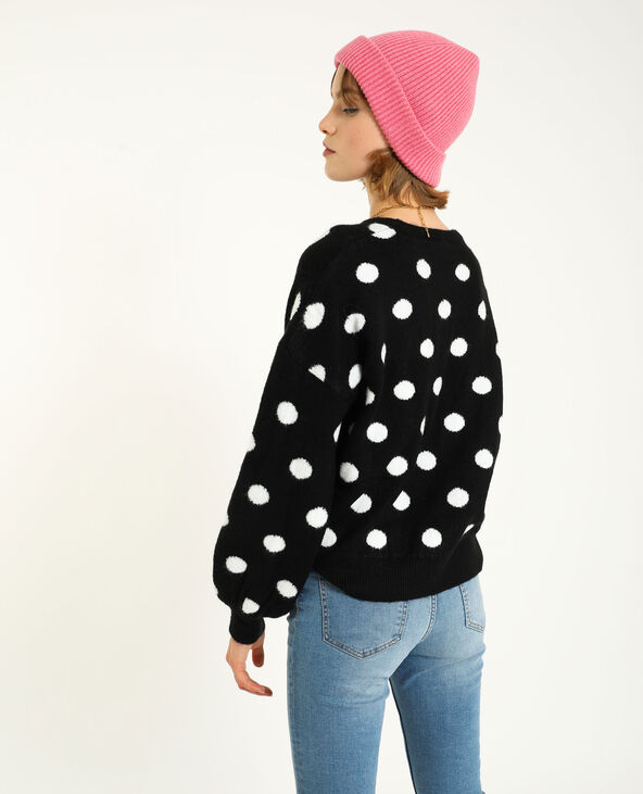 Pull à pois noir - Pimkie