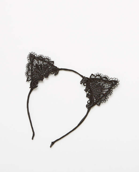 Serre-tête dentelle noir - Pimkie
