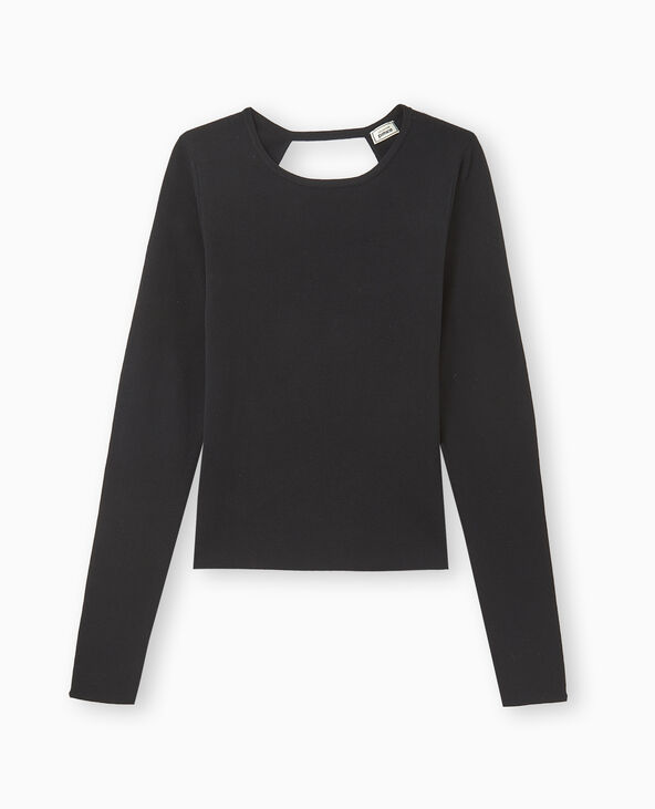 Pull fin avec dos-nu noir - Pimkie