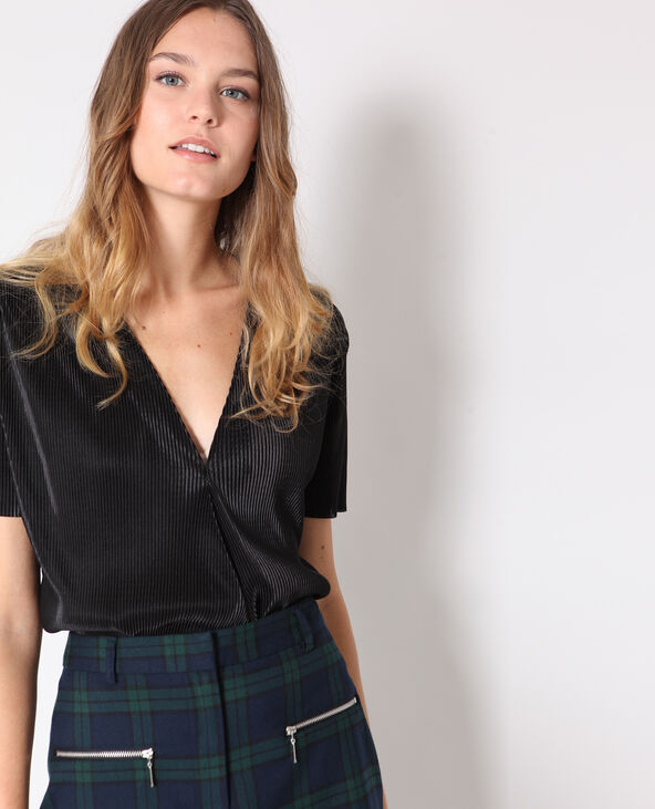 Top à col V noir - Pimkie