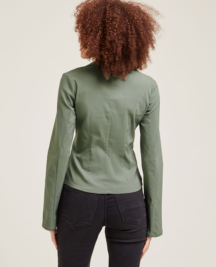 Chemise tailleur zippée vert kaki - Pimkie