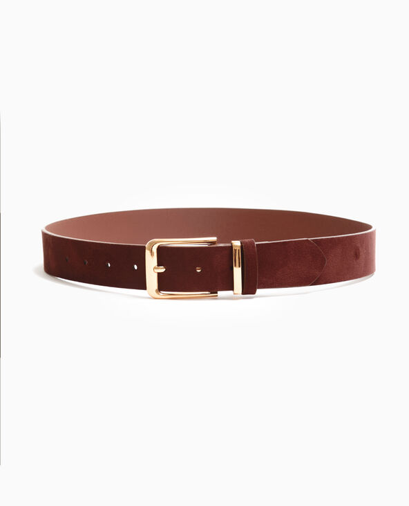 Ceinture aspect suédine marron - Pimkie