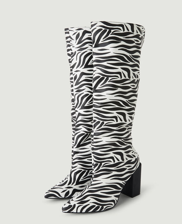 Bottes zébrées blanc - Pimkie