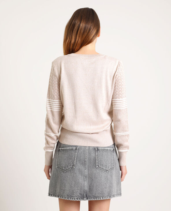 Pull à rayures beige - Pimkie