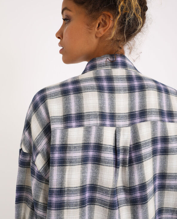 Chemise oversized à carreaux blanc - Pimkie