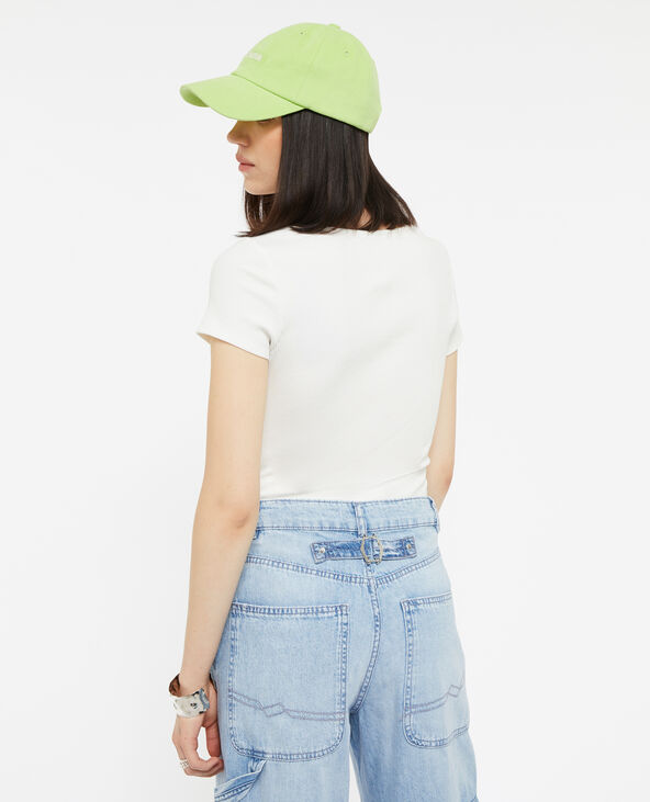 Body manches courtes col V blanc - Pimkie