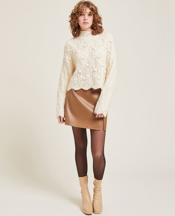 Jupe simili deals cuir camel