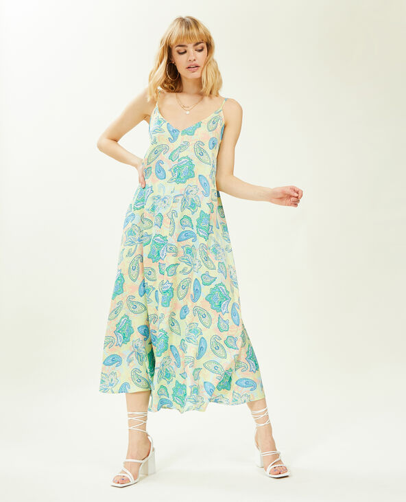 Robe dos-nu avec liens à nouer bleu - Pimkie