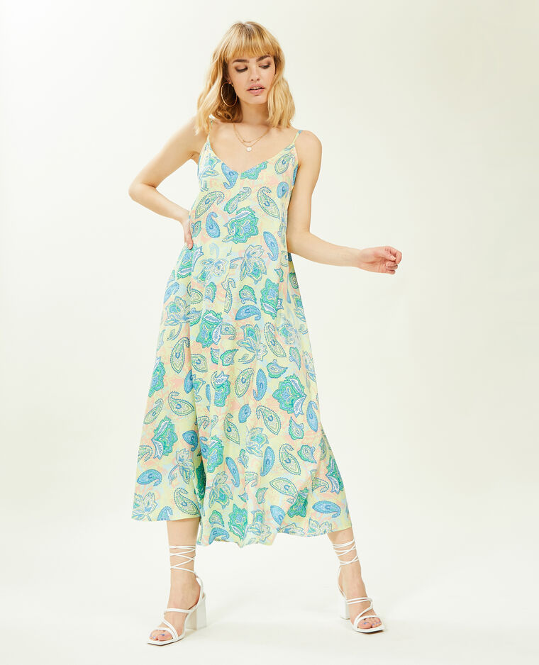 Robe dos-nu avec liens à nouer bleu - Pimkie