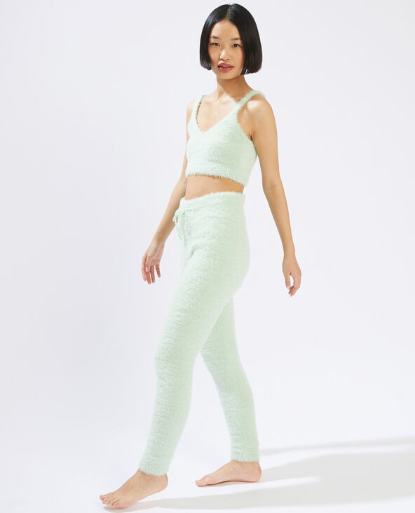 Legging en maille poilue vert - Pimkie