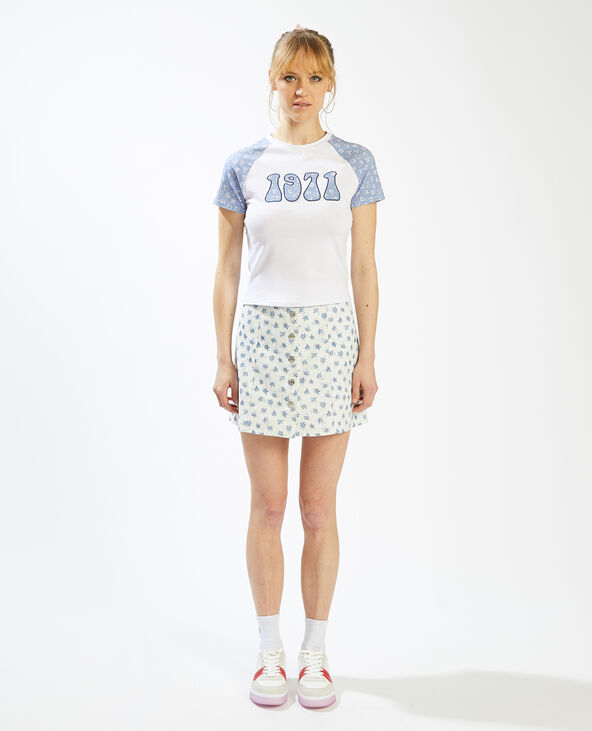 T-shirt manches contrastées blanc - Pimkie