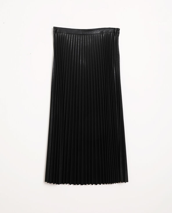 Jupe plissée sale simili cuir pimkie