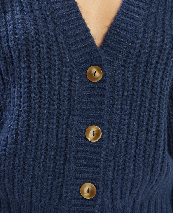 Gilet grosse maille bleu marine - Pimkie