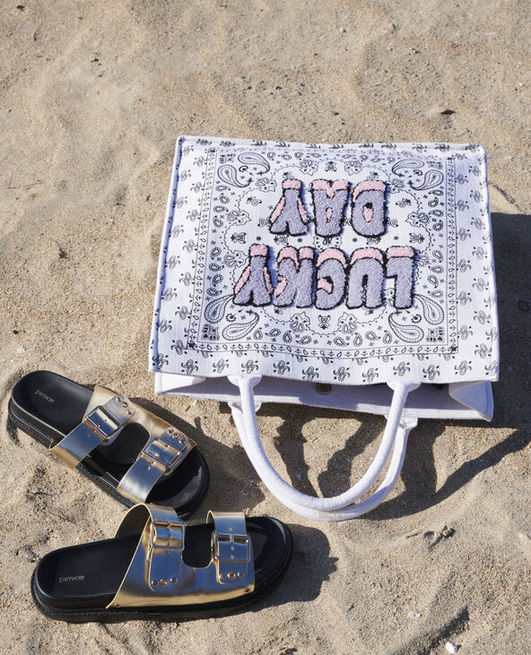Sac cabas en toile blanc - Pimkie