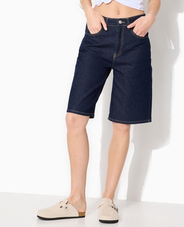 Bermuda en jean taille medium bleu - Pimkie