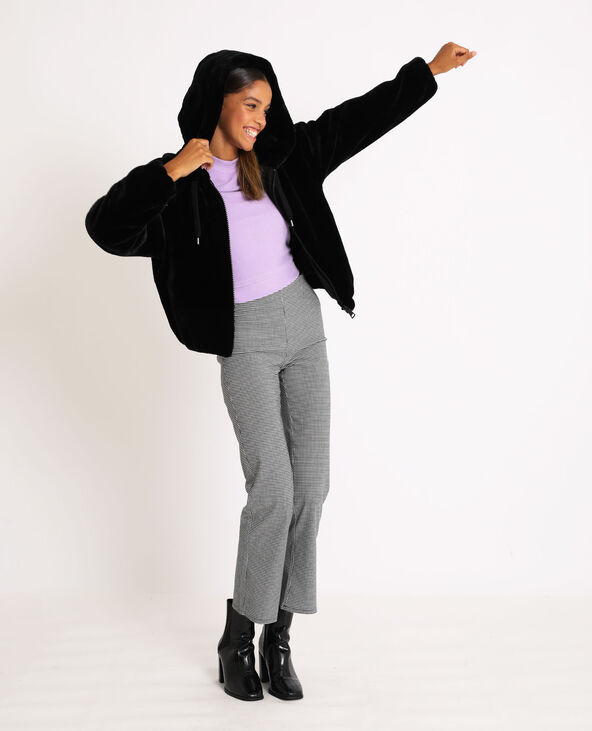 Veste en fausse fourrure noir - Pimkie