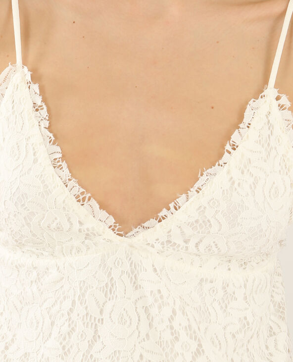 Top en dentelle blanc - Pimkie