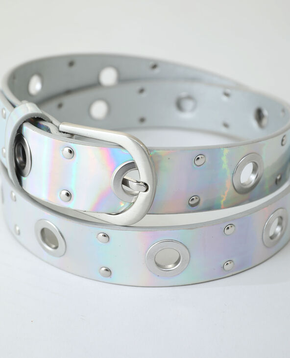 Ceinture irisée argenté - Pimkie
