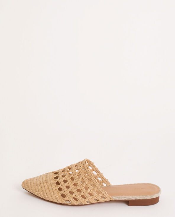 Sandales plates en rafia beige - Pimkie
