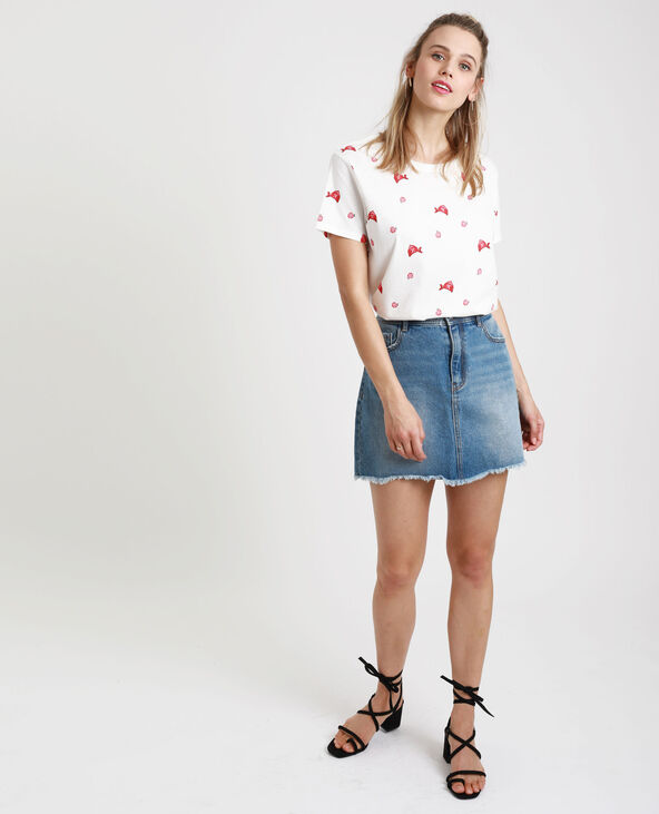 T-shirt imprimé blanc - Pimkie