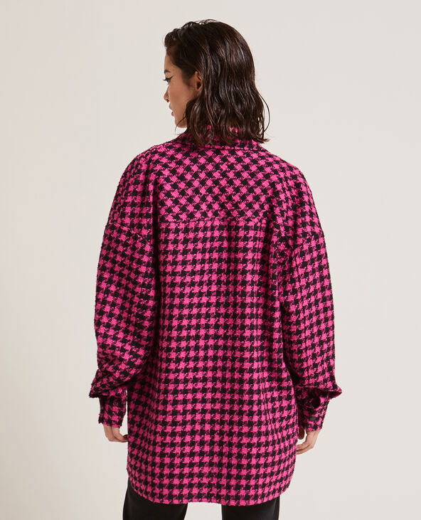 Surchemise en tweed rose - Pimkie