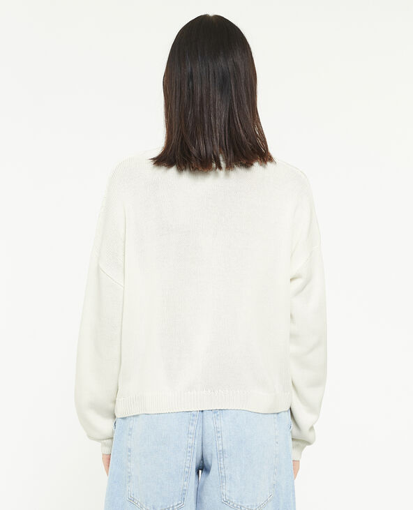 Pull maille torsadée blanc - Pimkie