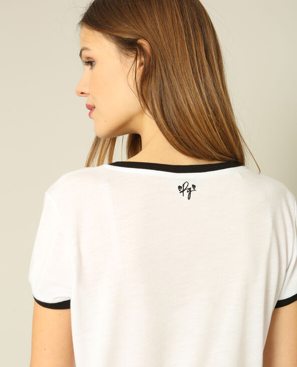 T-shirt Born to be real blanc - Pimkie