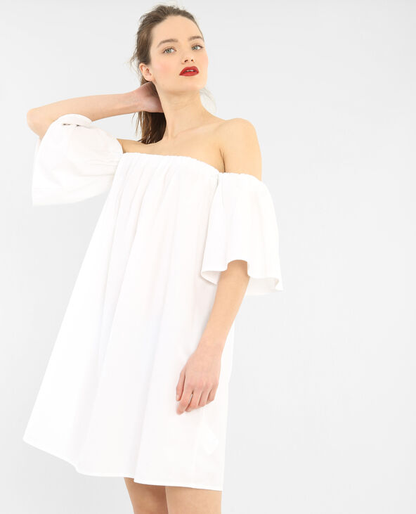 Robe popeline blanc - Pimkie