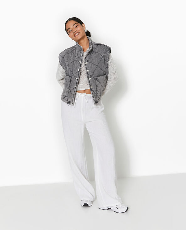 Veste sans manche grise outlet