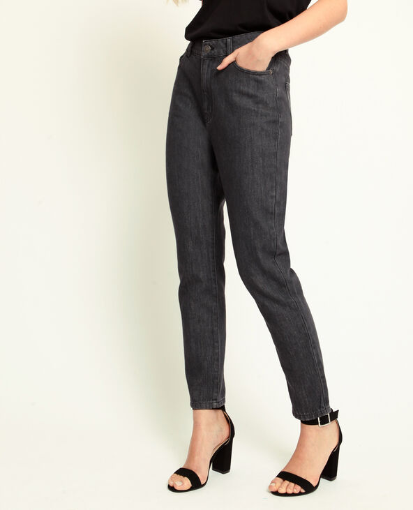 Jean taille haute gris foncé - Pimkie