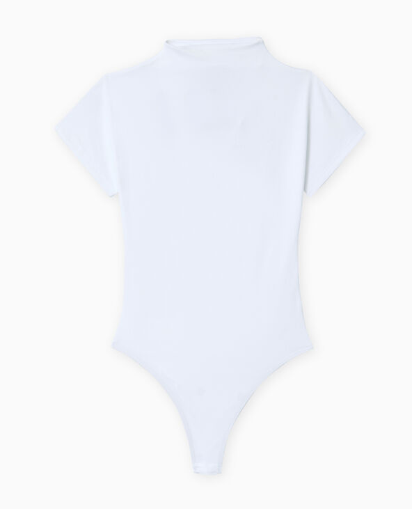 Body manches courtes col montant blanc - Pimkie