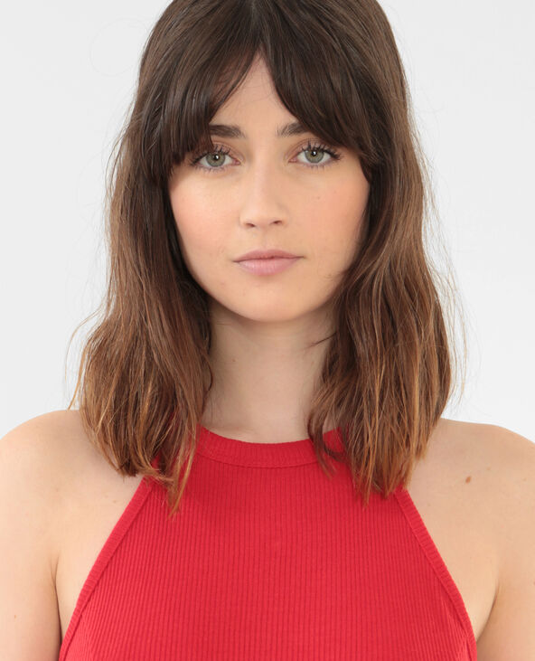Robe trapèze rouge - Pimkie