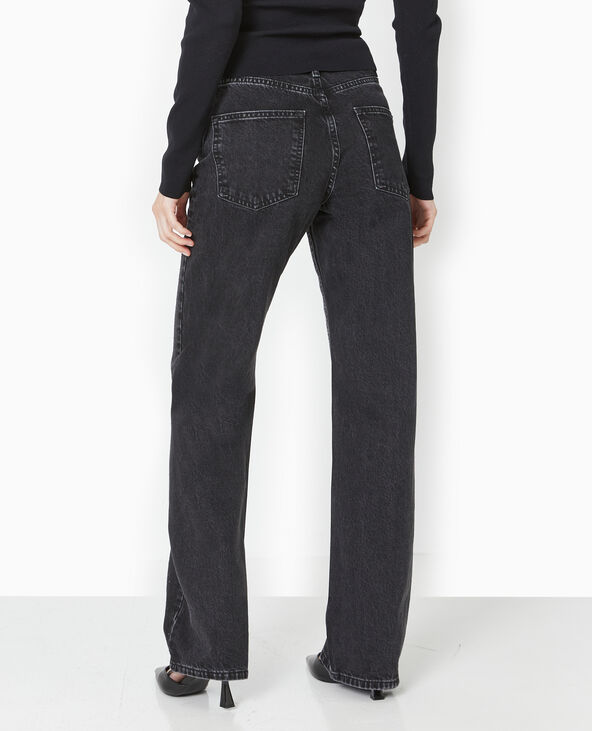 Jean droit avec strass noirs noir - Pimkie