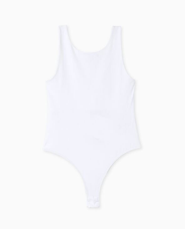 Body en maille compacte dos dégagé blanc - Pimkie