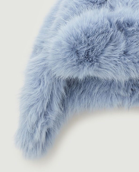 Chapka en fausse fourrure bleu - Pimkie