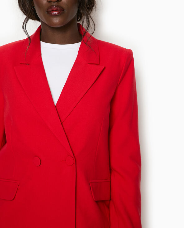 Veste tailleur avec double boutonnage rouge - Pimkie