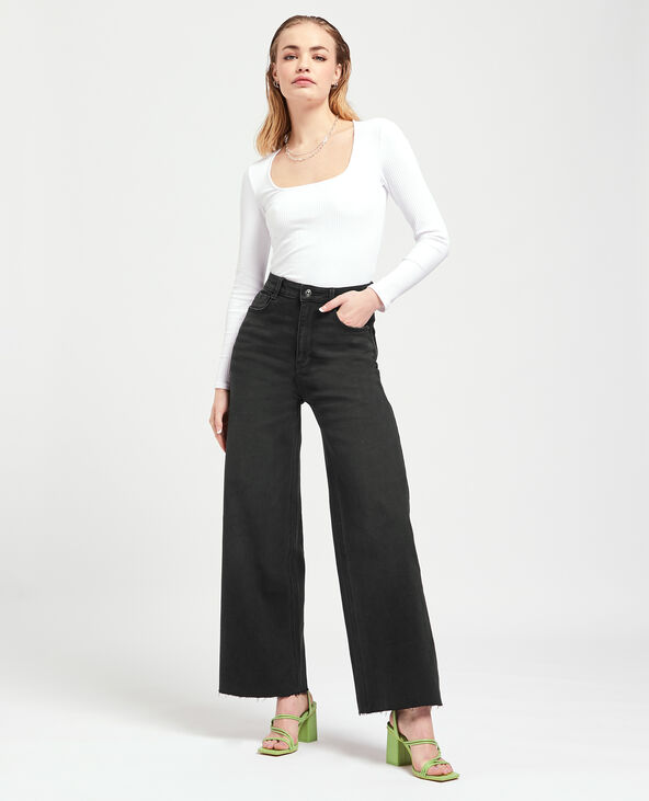 Jean wide taille haute