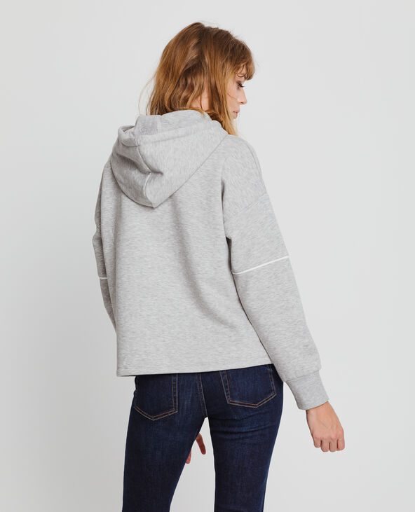 Sweat à capuche gris chiné - Pimkie