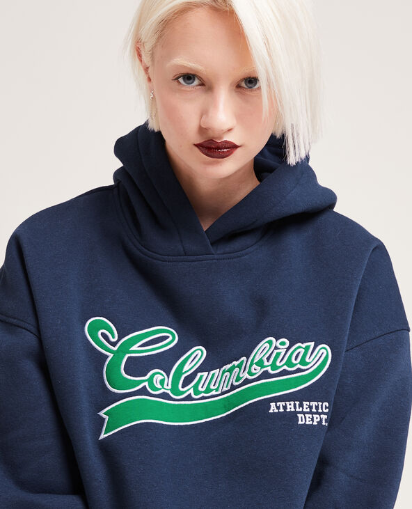 Sweat en molleton cropped bleu marine - Pimkie