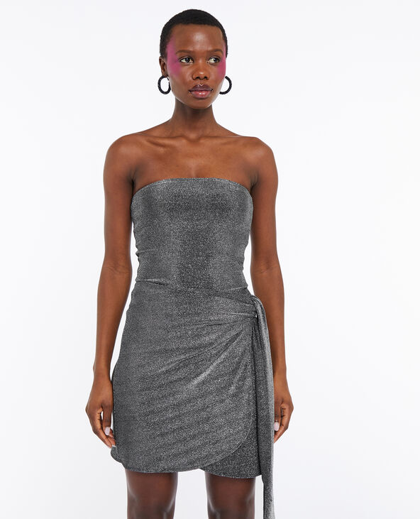 Bustier bandeau avec lurex noir - Pimkie