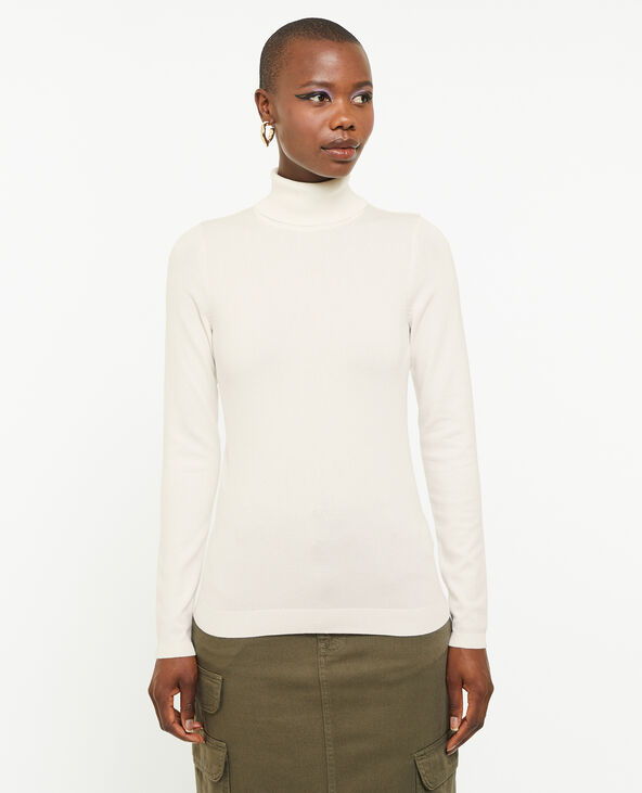 Pull à col roulé blanc - Pimkie
